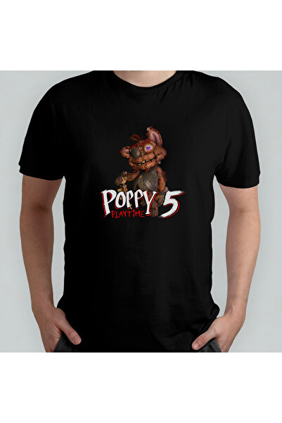 Pixxa Poppy Playtime Chapter 5 Unisex %100 Pamuklu Bisiklet Yaka T-Shirt Model 2