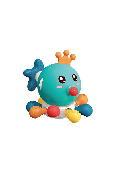 Junios Сензорна играчка 10 в 1 с дейности и силиконови елементи, Октопод, Син
