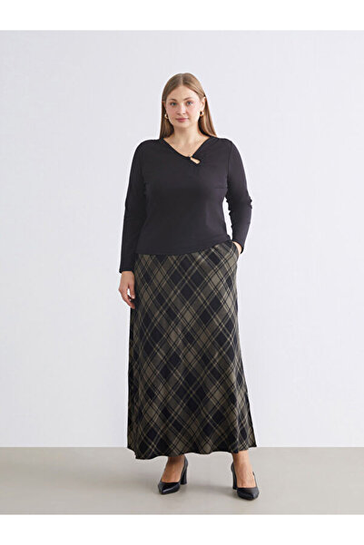 LC Waikiki Patterned Skirt with Elastic Waist