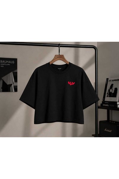 GHAND Women's Premium Boxy Fit Crop Basic Oversize T-Shirt