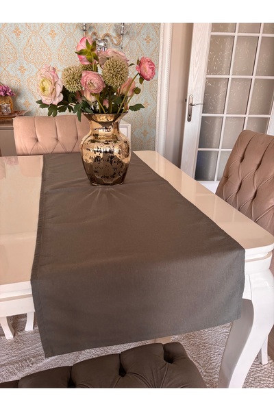 Ayd Home Runner Gray Cotton Linen Fabric 45-140 cm Tableware Kitchen Presentation Home