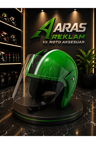 ARAS REKLAM VE MOTO AKSESUAR MOTORSİKLET YARIM MODEL KASK