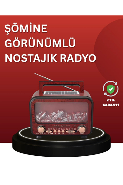 Epilons Solar Panelli Alev Işıklı Bluetooth Hoparlör – Çoklu Giriş, Uzun Pil Ömrü