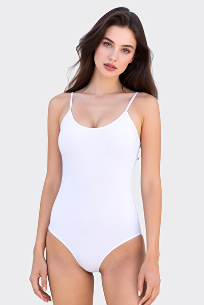 Pearlune Women's Thin Straps & Hook-On Bottom Flexible Daily Body Undershirt ...