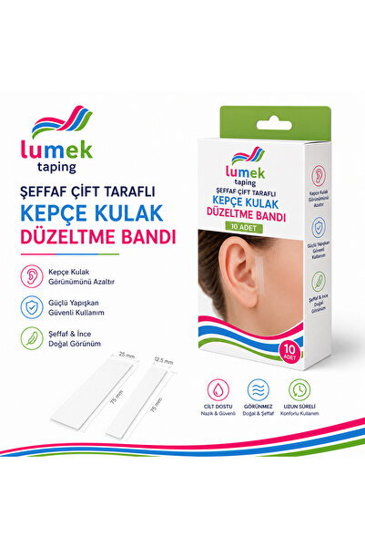 LUMEK Şeffaf Çift Taraflı Kepçe Kulak Düzeltme Bandı, Kulak Bandı, Kepçekulak...