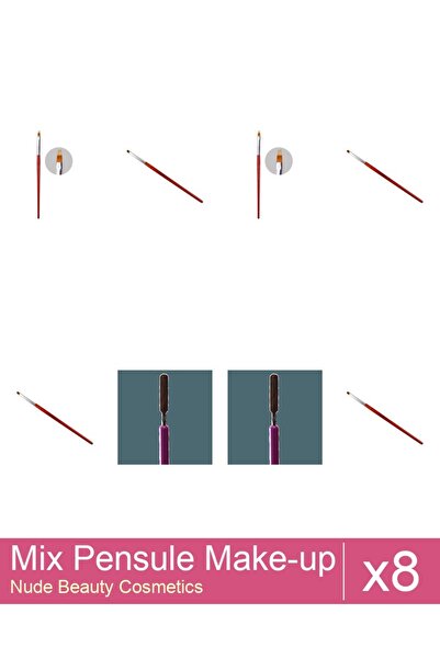 Makeup Set Mix 8 products Makeup Brushes: Cat's Tongue Gel Brush - No.2, Cat'...