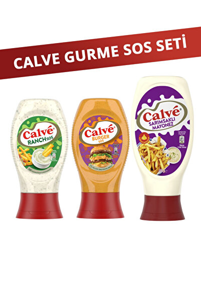 Calve Burger Sos 245g + Sarımsaklı Mayonez 400 gr + Ranch Sos 245g