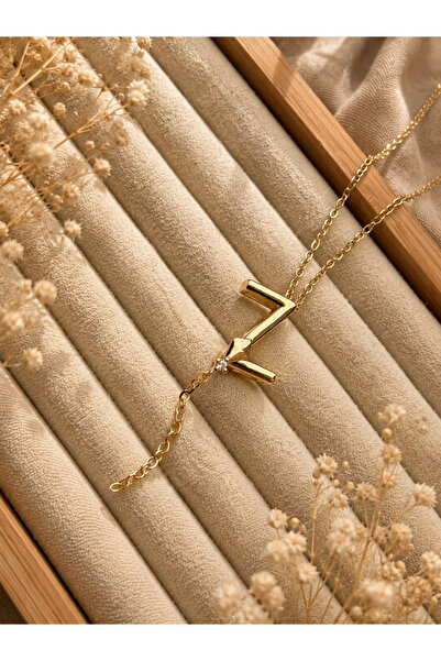 Tiştok accessory ÇELİK KADIN GOLD UÇURTMA TAŞ DETAYLI SALLANTILI ZARİF HARF K...