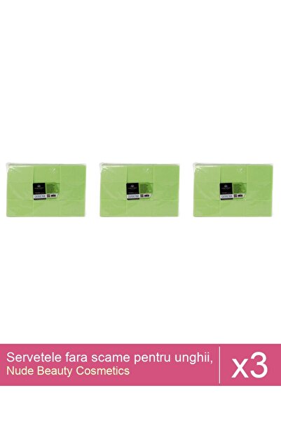 Makeup Set 3x Servetele fara scame pentru unghii, 900buc, verde