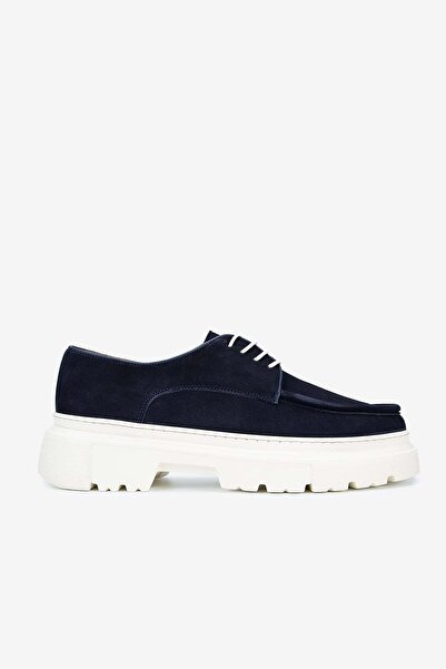 Serhat Özköroğlu Lfr-F046-1 Suet Merdane Shoes Navy Blue