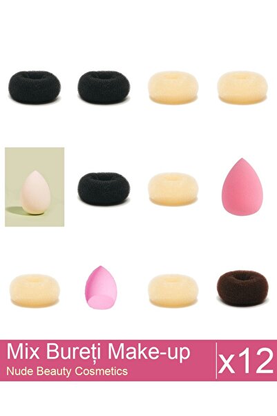 Makeup Mix Set 12 products Sponges: Extra-soft sponge for make-up, nude, Blon...