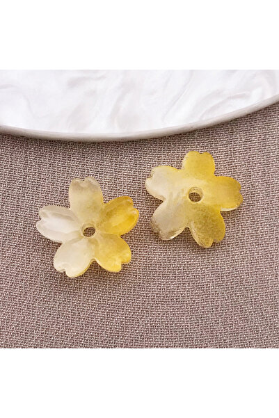Choice19 26964-50pcs 50pcs Colored Glass & Shell-imitation 3D Floral Vintage ...