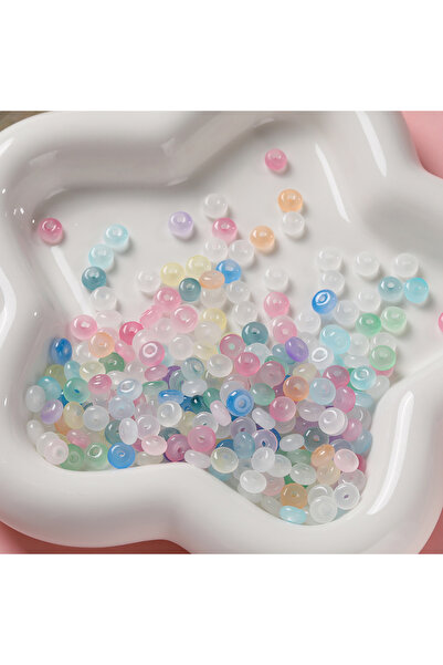 Choice1 100pcs-6mm clear mixed 50/100pcs Glass Imitation Jade Beads Flat Roun...