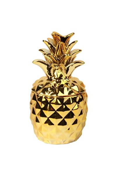 Goliat Decorațiune ceramică ananas, Goliat, auriu, 12cm