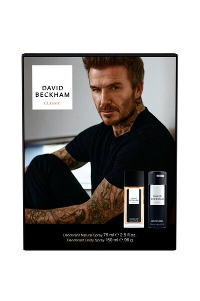David Beckham Set 2 x Men's Classic Gift Box, Deodorant 75 ml, Body Deodorant...