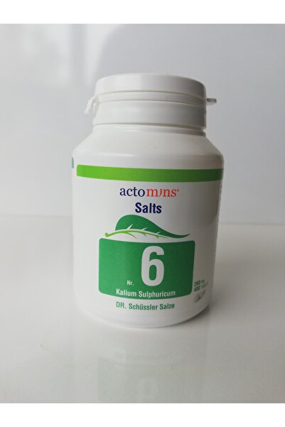 Schüssler Schussler Dr.tuzları Actomins Nr: 6 KALİUM SULPHURİCUM 400 TABLET
