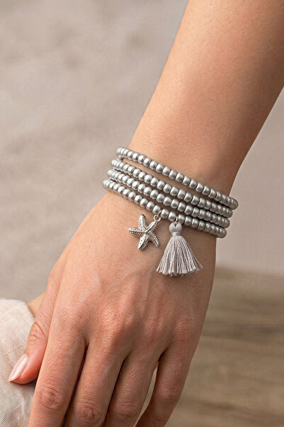 PETEK AKSESUAR Multiple Bead Tassel Sea Star Bracelet