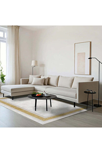 halinet Halı.Net White Modern Washable Non-Slip Living Room Carpet Lxs-Valeri...