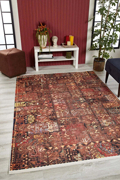 halinet Halı.Net Multi-Colored Modern Washable Non-Slip Living Room Carpet Ha...