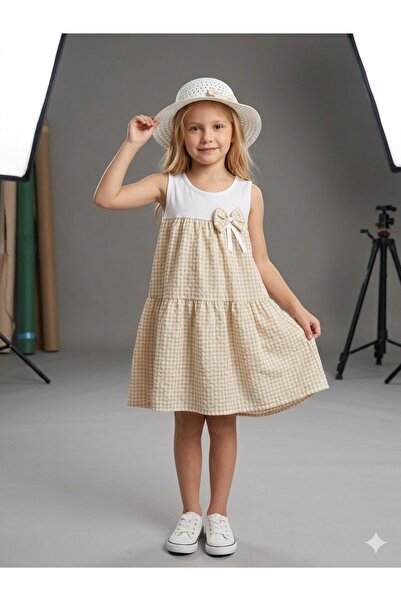 Melodikids Girls' Plaid Hat Dress