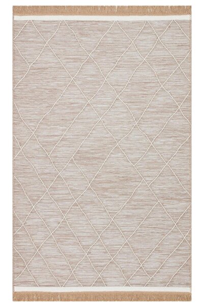 halinet Halı.Net Cream Modern Washable Non-Slip Living Room Carpet Eco-Aryacr...