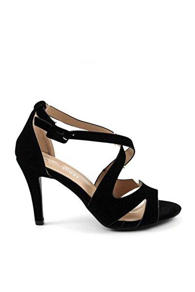 mm Sandale elegante de dama , cu toc inalt 602A-BLACK