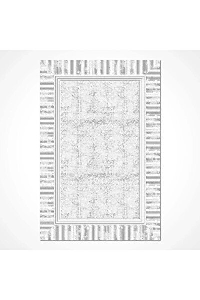 halinet Halı.Net Gray Modern Washable Non-Slip Living Room Carpet Cr-Evrensel...
