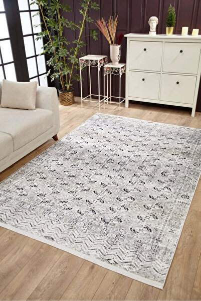 halinet Halı.Net Cream Modern Washable Non-Slip Living Room Carpet Haln-Hln1941