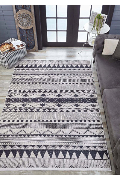 halinet Halı.Net Blue Modern Washable Non-Slip Living Room Carpet Haln-Hln1713
