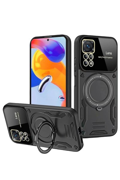 New Face غطاء حماية ZENGEMTX Realme 11 Pro Plus مع حامل عدسة (134731) - أسود