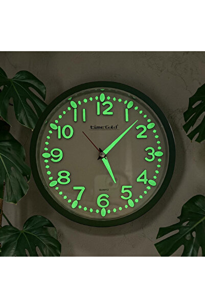Time Gold ساعة حائط صغيرة لغرفة الأطفال مضيئة ثلاثية الأبعاد تتوهج في الظلام ...