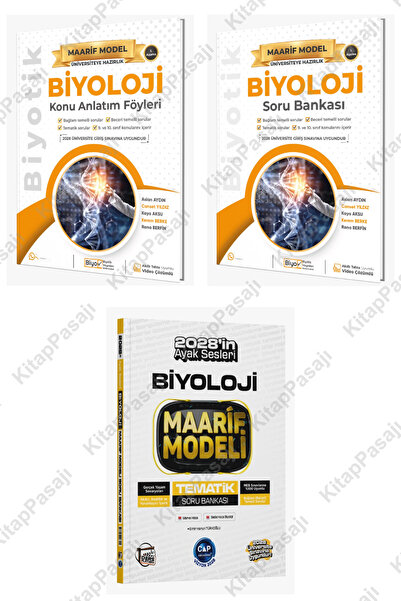 Biyotik Yayınları Çap Biyoloji Ders Platosu Maarif Modeli Tematik Soru Bankas...