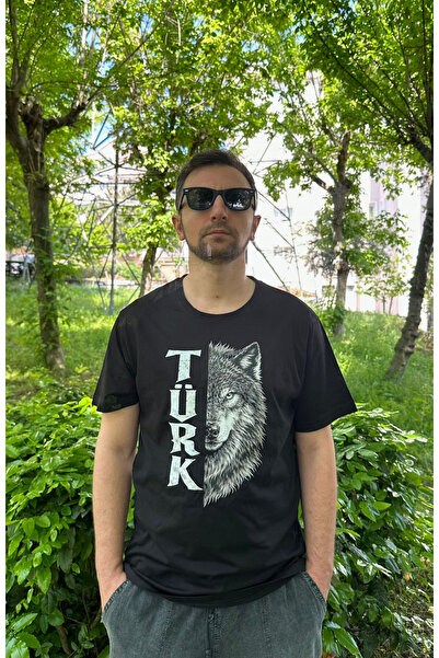 AYDESİGN Tricou alb unisex cu imprimeu Bozkurt Kurt turcesc