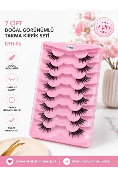 Pastelya 3D Etkili Tekli Takma Kirpik – Günlük ve Özel Günler İçin YARIM KİRP...