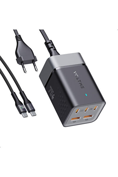 VOLTME VITO Go EzTravel Επιτραπέζιος Φορτιστής 75W (μαύρο) - Φορτιστής USB-C ...