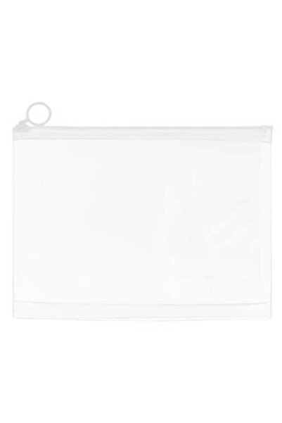 SHOPIENS Geantă cosmetică transparentă cu fermoar 23 x 17 cm