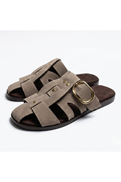 TopukTrend Women's Suede Slippers with Gold Buckle, Soft Sole, Stylish, Comfo...