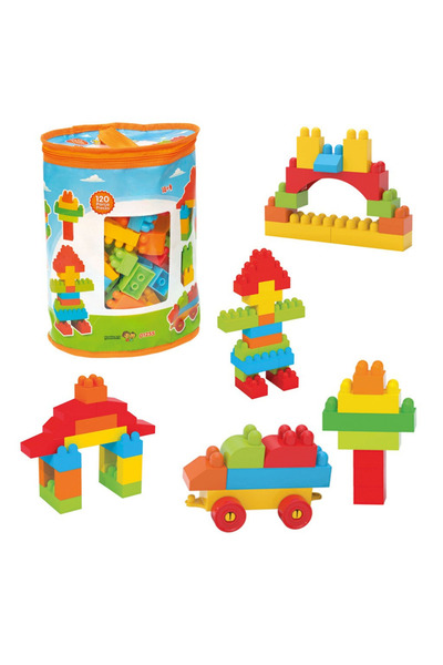 craftivio 120 Piece Educational Building Blocks Set with Bag 18+ Months