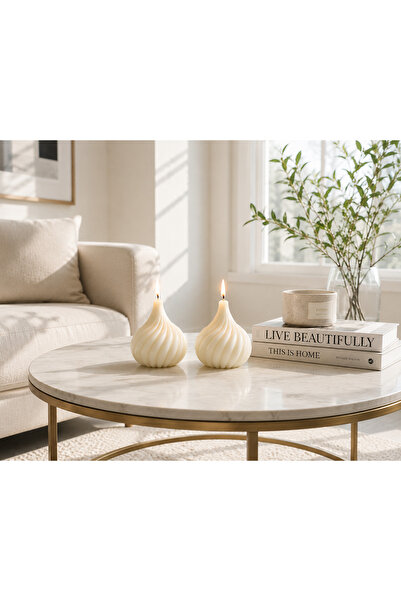 deppo market Okyanus Kokulu Estetik Dekor Mum – İkili Şık Tasarım