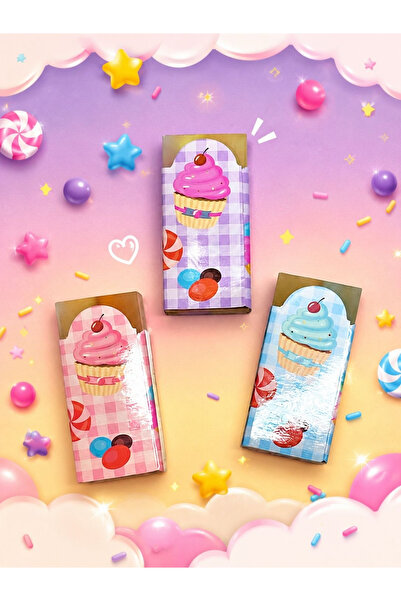 ÖZ OFİS CupCake Temalı Renkli Silgi - İz Bırakmaz Yumuşak 3D Silgi - Tekli