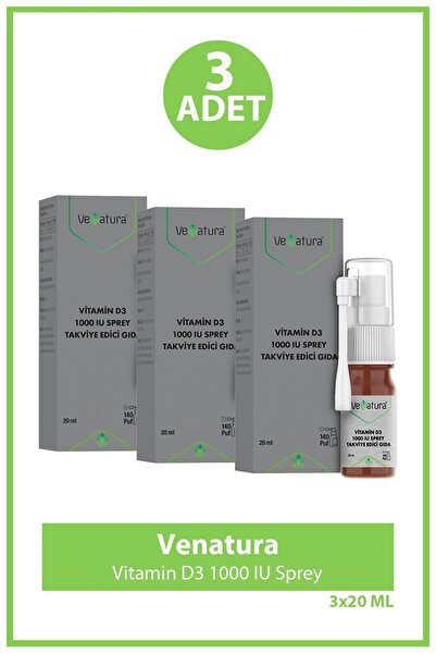 VeNatura Vitamin D3 1000 IU Sprey 20 ml 3 Adet