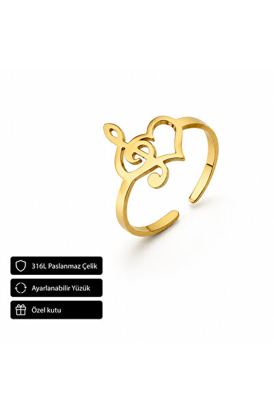 HER ŞEY NOTA www.herseynota.com Left Hand Switch Heart Detailed Adjustable Ri...