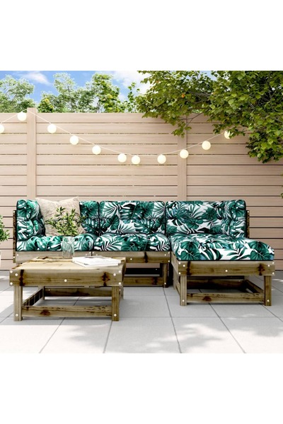 vidaxl Set mobilier relaxare pentru gradina 5 piese lemn de pin tratat