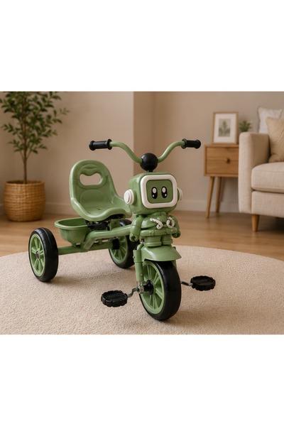 WASL ALKHAIR Cartoon Robot Design Kids Tricycle - Comfortable Seat and Stable...