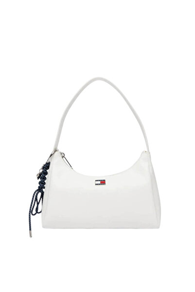 Tommy Hilfiger Γυναικεία Τσάντα Ώμου Λευκή Tommy Jeans AW0AW18458-YBL