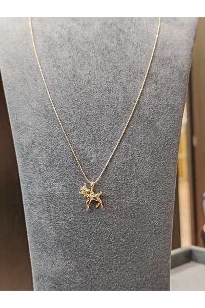 Berr Diamond 14 AYAR ALTIN ÜÇBOYUTLU CEYLAN FİGÜRLÜ KOLYE