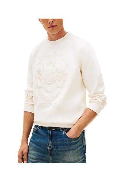 Tommy Hilfiger Ανδρικό Country Club Φούτερ Εκρού MW0MW42492-Z00