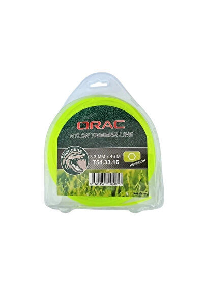 Orac 3,30 mm 46 mt yeşil altı köşe misina ot biçme ipi