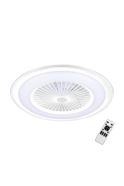 Milagro Plafonieră LED rotundă albă ZEPHYR de 60cm cu ventilator de tavan cu ...
