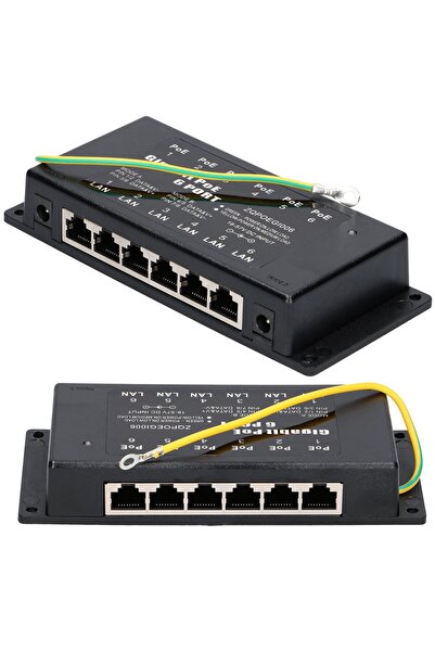 Extralink 6 Porturi |   Injector Gigabit PoE |   6x 1000Mb/s RJ45